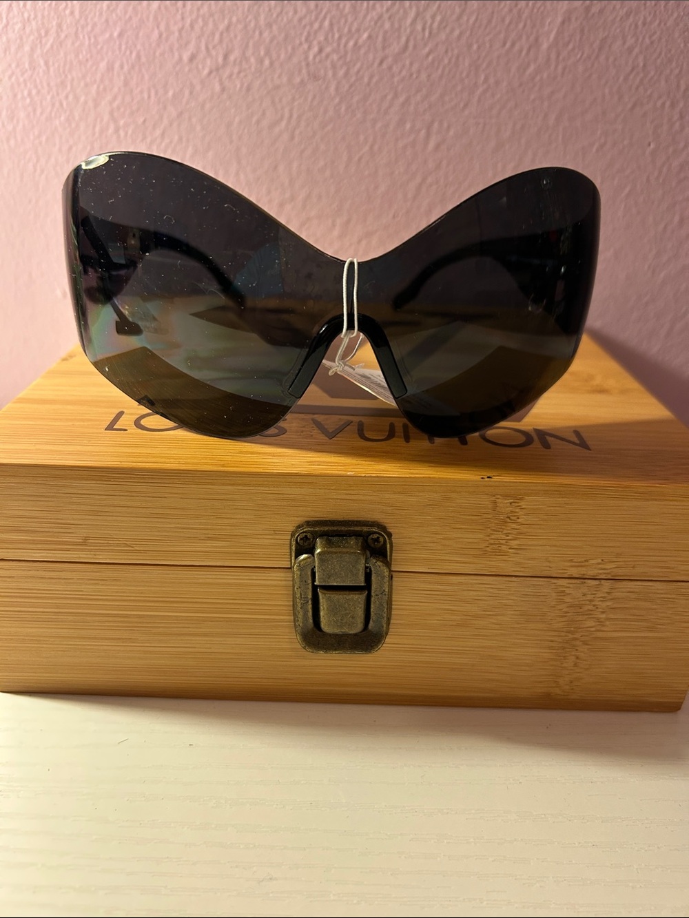 Black Oversized Shield Sunglasses